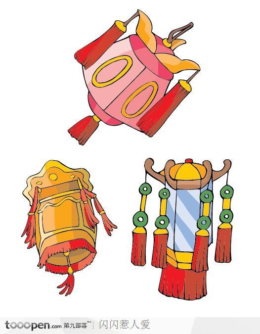 中国风古代生活用品花灯