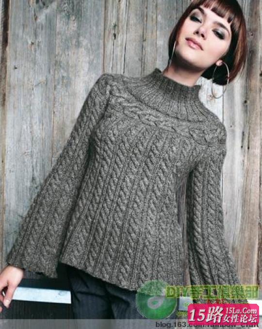 女士毛衣编织款式欣赏大量的棒针作品秀15路驿站