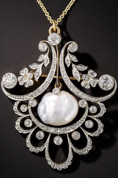 珠宝珍珠与钻石1920世纪巴洛克珍珠珠宝