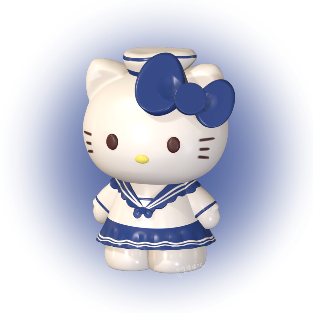 3dhallokitty凯蒂猫头像水手服