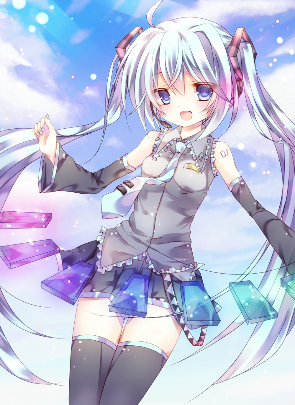 二次元少女初音未来动漫插画原创手绘萌系少女