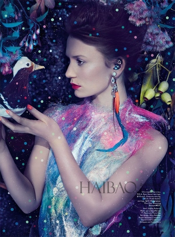 《vogue》杂志澳大利亚版2014年3月刊 模特:米娅·华希科沃斯卡(mia