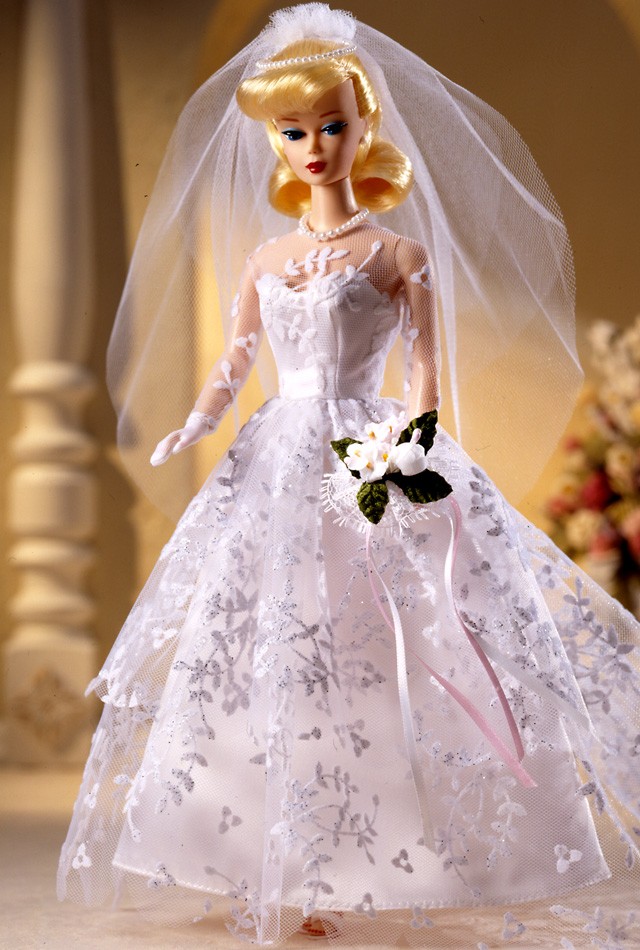 芭比娃娃 1997限量版 wedding day barbie doll(blond 婚纱 新娘