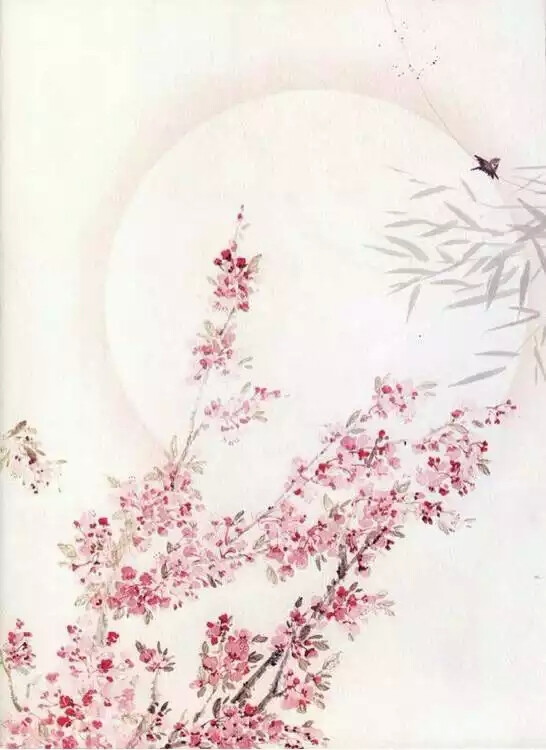 古风意境壁纸中国风水墨桃花倾城