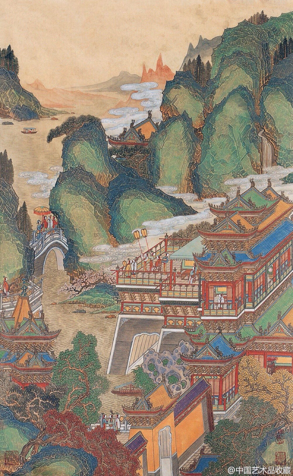 界画自宋代以后日趋式微,因文人画家不擅此道,遂归诸画类之末,几乎目