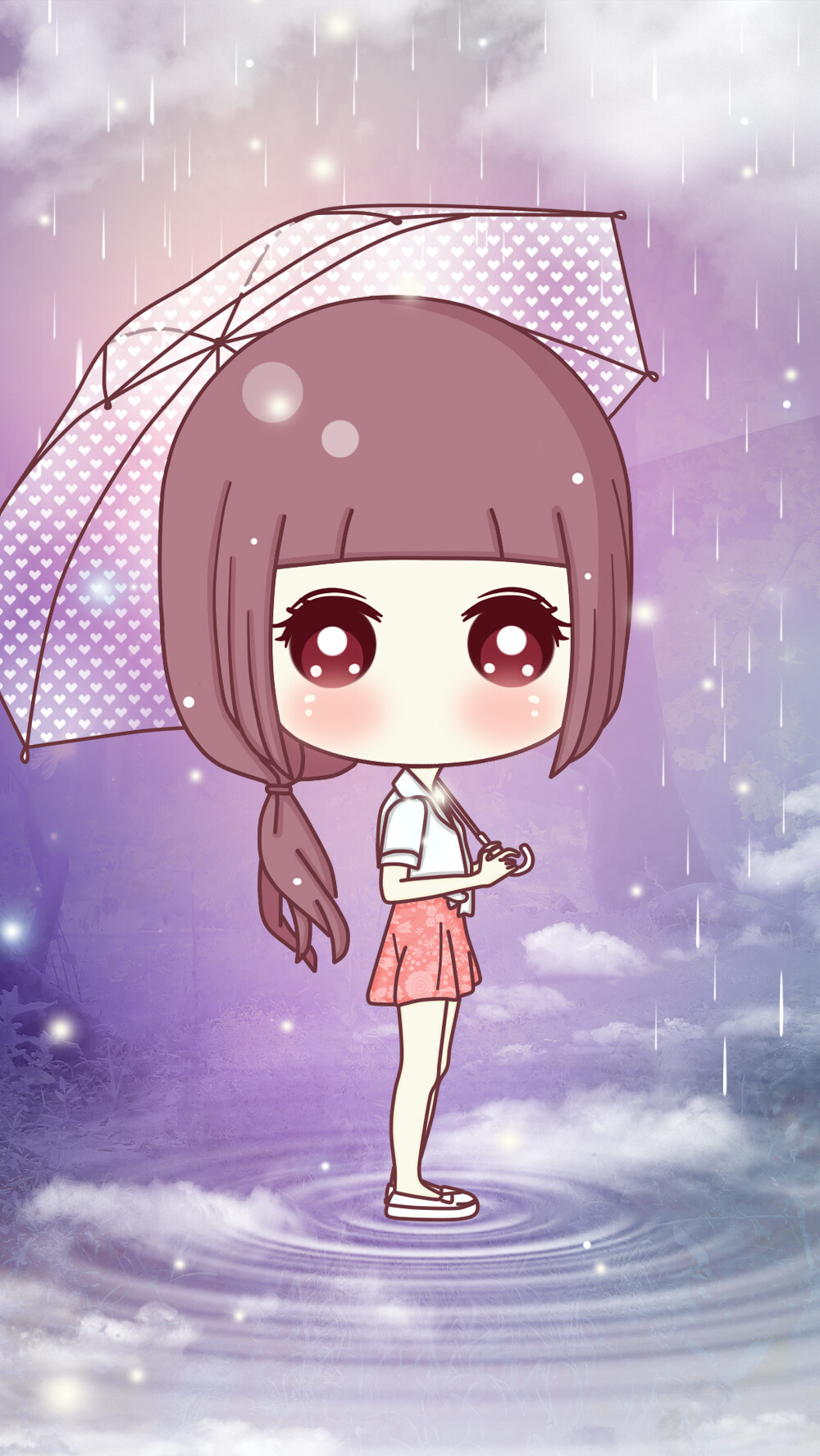 雨天 小琢,卡通,壁纸,头像,手绘,q版,插画,原创,唯美,梦幻,小清新
