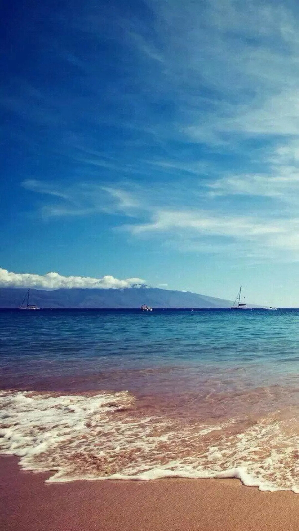 唯美自然风景蓝天碧水海洋沙滩自然风景iphone手机壁纸唯美壁纸锁屏