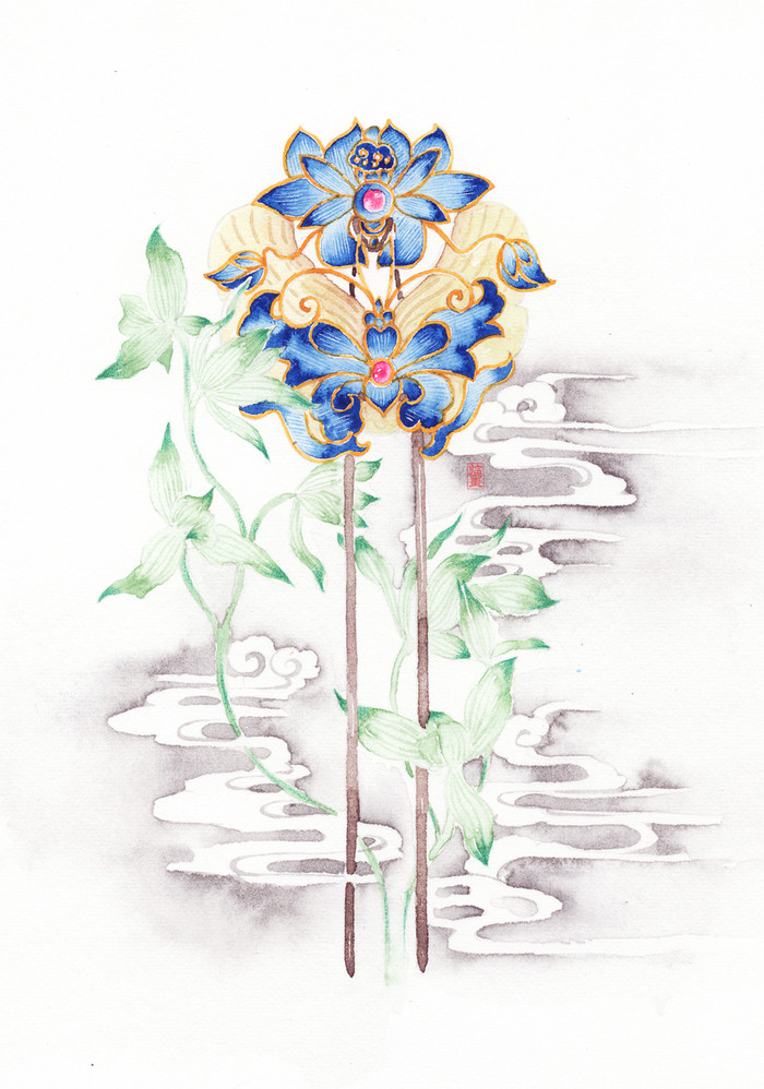 古风水彩作者临墨