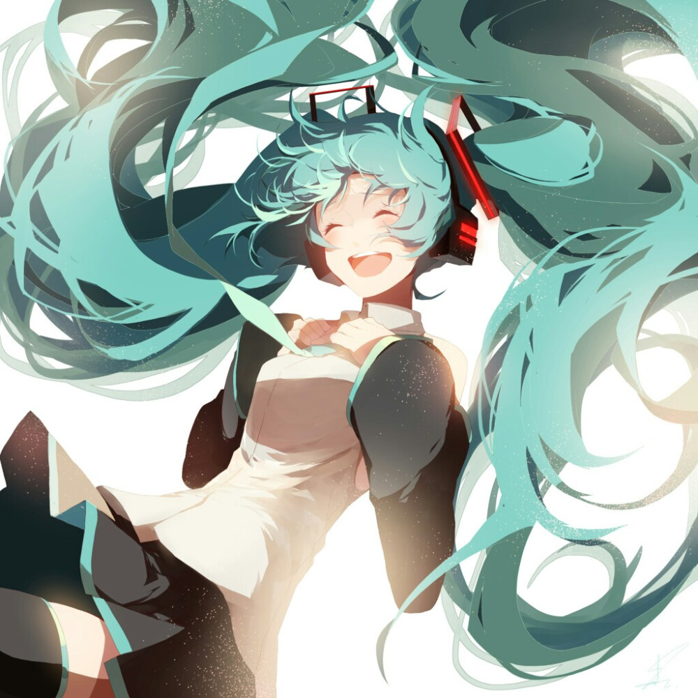 p站二次元插画少女头像原创壁纸ミク初音未来vocaloid