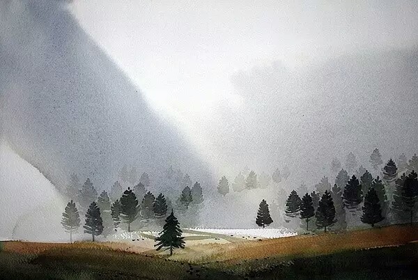 情景合一虚实相生的水彩风景