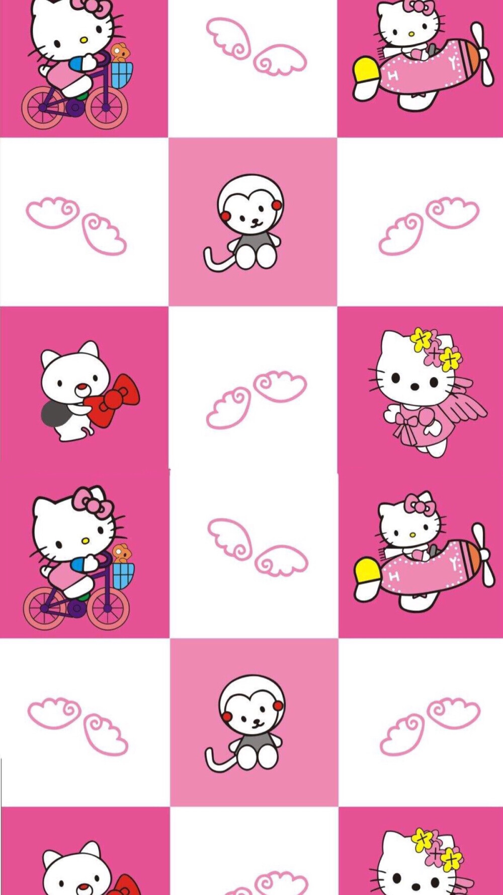 hellokitty卡通动漫凯蒂猫粉色手机壁纸ε05з