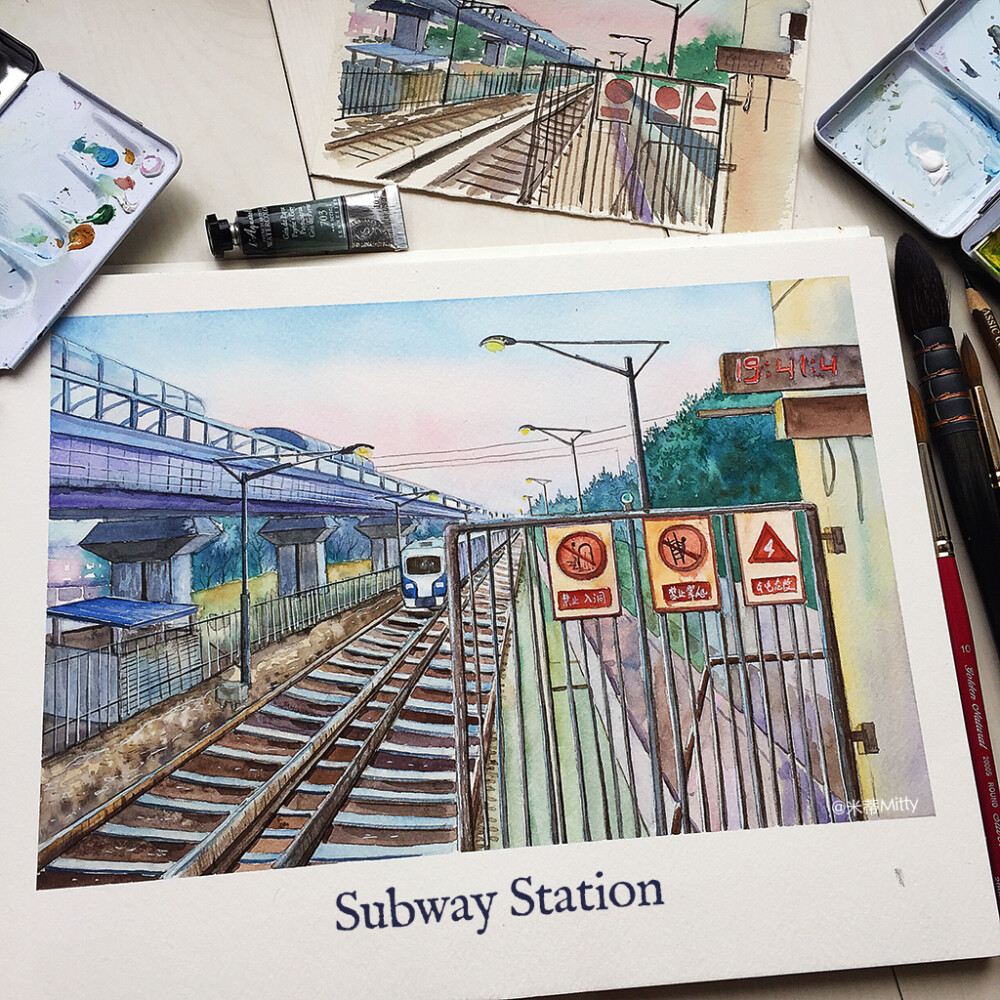 手绘绘画插画水彩地铁站12评论30更多所有评论你也来说些什么吧