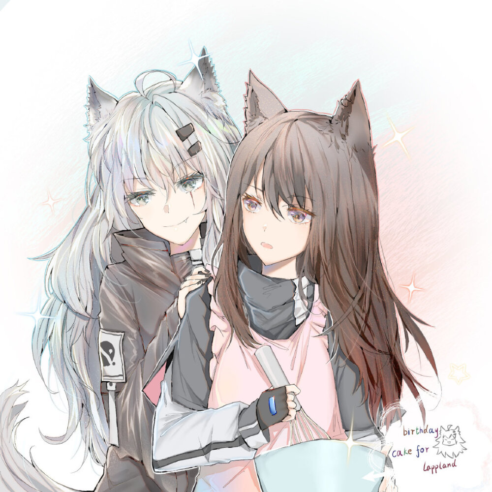 明日方舟 双狼组 拉德 德拉 画师lofter:ka酱