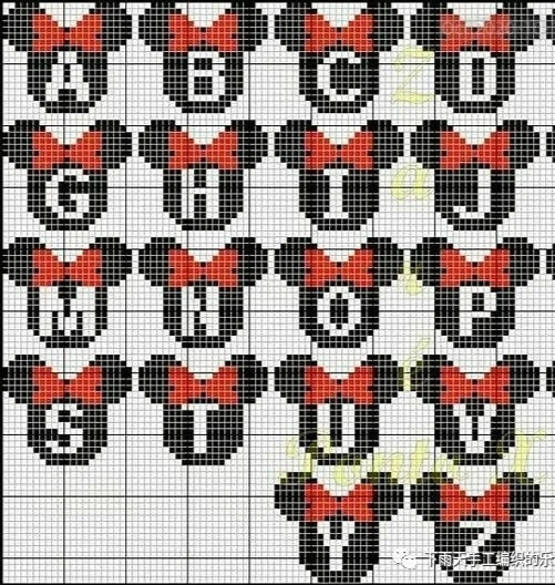 十字绣61英文字母绣61米妮头像