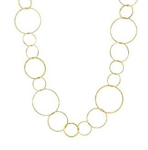 Tiffany蒂芙尼锤饰圆形18K金吊坠项链