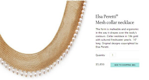 Tiffany蒂芙尼网领18K金淡水养殖珍珠项链