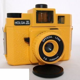 LOMO相机 HOLGA 120GCFN 120 GCFN 玻璃镜头 四色彩闪 黄色特别版-