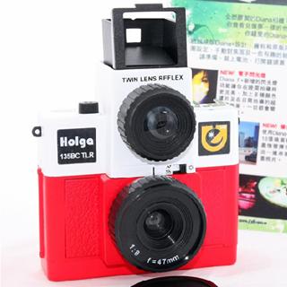 LOMO相机 Holga 135BC TLR 双反 暗角王 红白版 原装进口