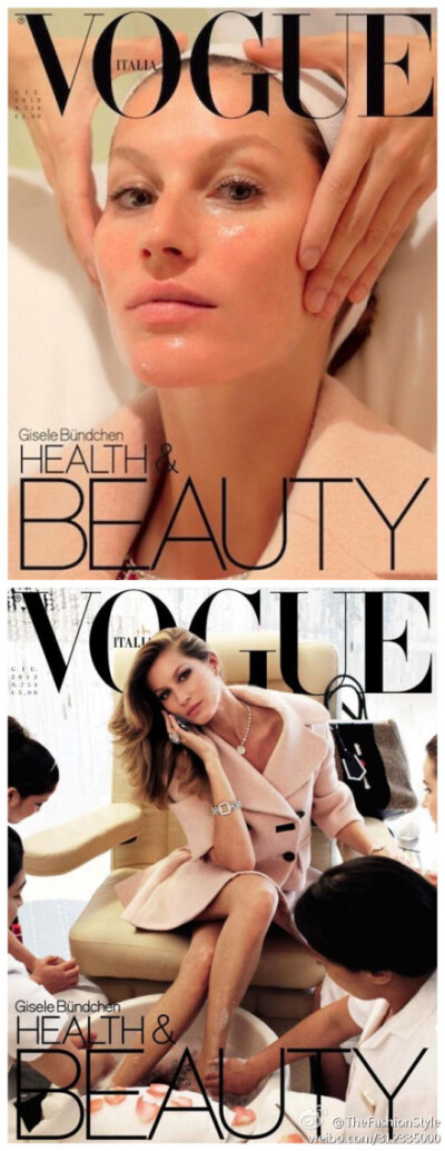 素颜娘娘#Gisele Bundchen# for Vogue Italia June 2013