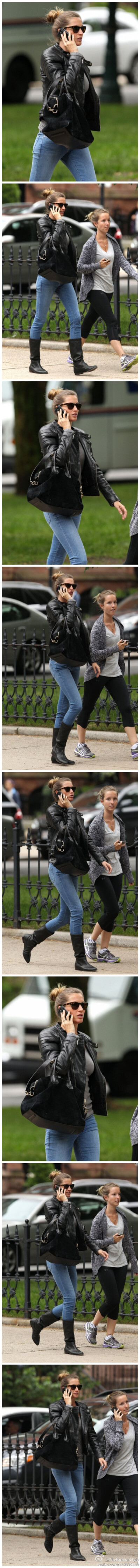 #模特街拍#—— #Gisele Bundchen# Shopping in Boston。 2013.06.11 HQ（#高清组图#）