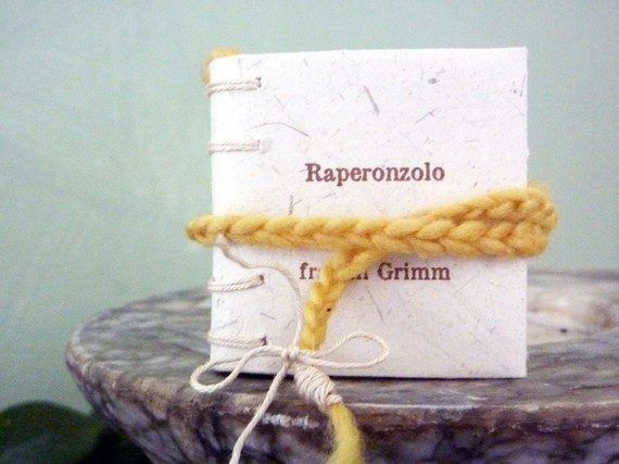 Rapunzel - mini book in elephant dung paper