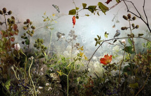 可能你以为看到的是一组华丽的自然绘画，其实是用上百张照片融合起来的作品~Ysabel LeMay要画上四到八周的时间来创作这样一幅作品~