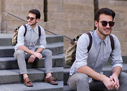 Zerouv Sunglasses, Pepe Jeans Shirt, All Saints Pants - 0070 - Lorenzo Liverani