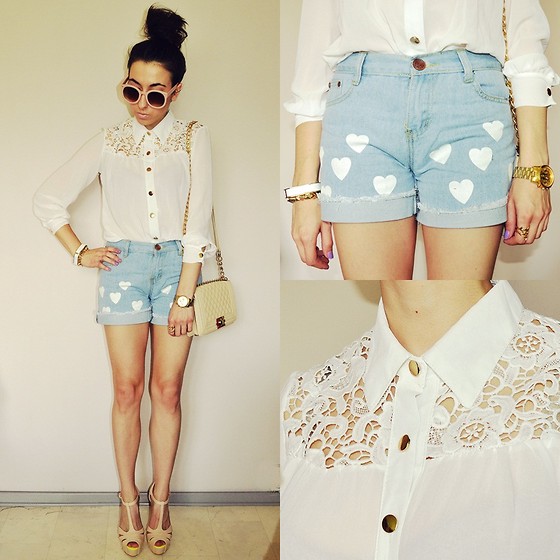 Sheinside Shorts - ♥ hearts ♥ - Pam S