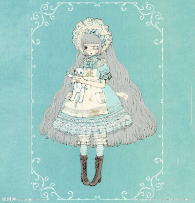 今井キラLolita洛丽塔插画 Guro lolita