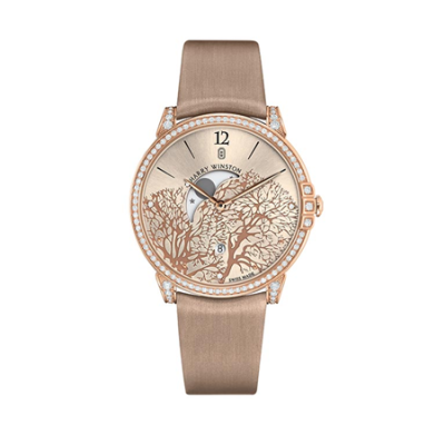 Harry Winston Midnight Moon Phase in rose gold $26,700