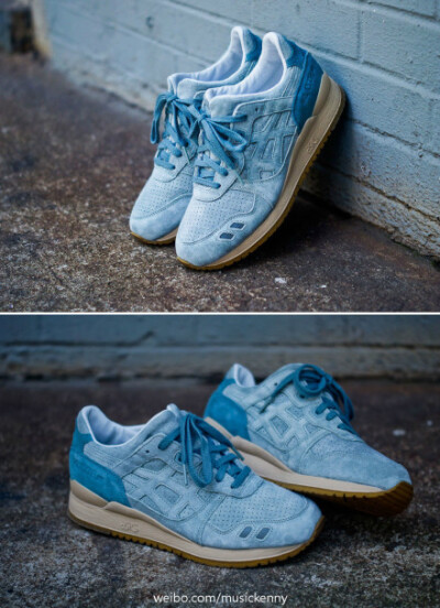 #单品# 夏日粉蓝 , ASICS x Saint Alfred Gel Lyte III . 定价:150美元 pic from kithnyc