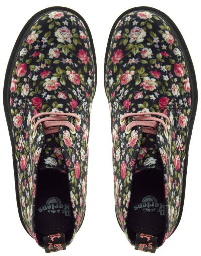 Dr.Martens Wedge Nixon Rose Canvas Flat Shoe