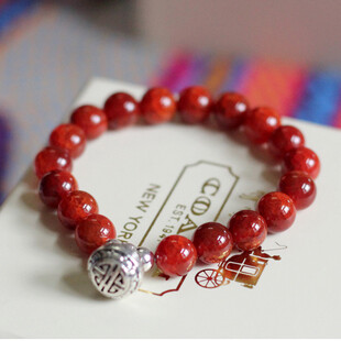 红龙纹玛瑙+纯银福袋