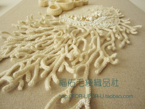 毛线装饰画 墙饰 壁饰 软雕塑