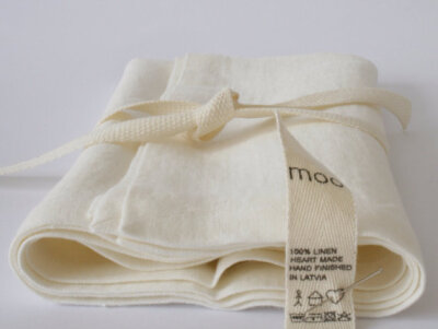 Linen Tea Towel pure linen hand Towel natural with linen bag, made by mooshop