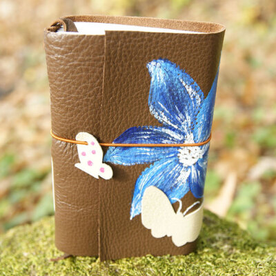 craftSOO - Leather journal, Hand bound leather journal, Notebook, Sketchbook - Bluet