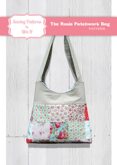 The Rosie patchwork handbag purse bag PDF sewing pattern - Instant Download