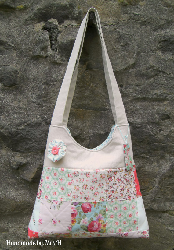 Cath Kidston and Laura Ashley Patchwork &amp; Linen shoulder bag tote purse