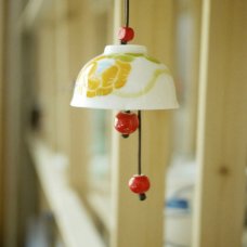 饰物志|花瓣卷边 桔荷 风铃 车饰 车挂 手制陶瓷器 空间家居装饰