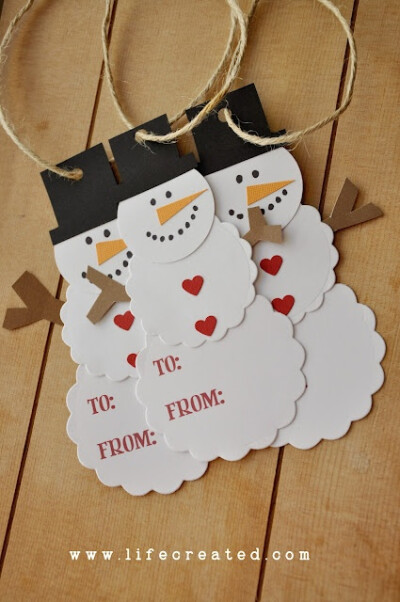 snowman gift tags