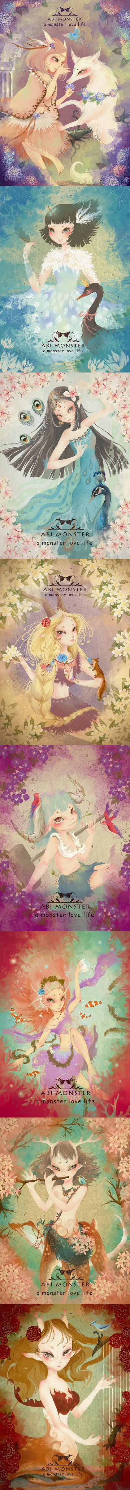 精灵之歌 Nunki原创手绘插画明信片