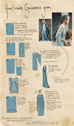 【DIY女神连衣裙】 看起来很简单的DIY教程。
