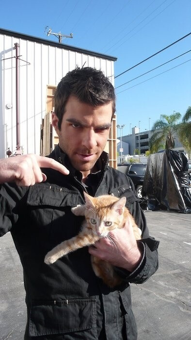 Zachary and a kitty!