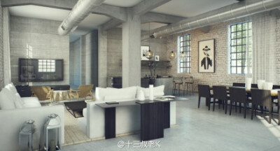 loft by studio aiko 淡色调，小清新+粗犷完美结合，如牛奶般氤氲开来