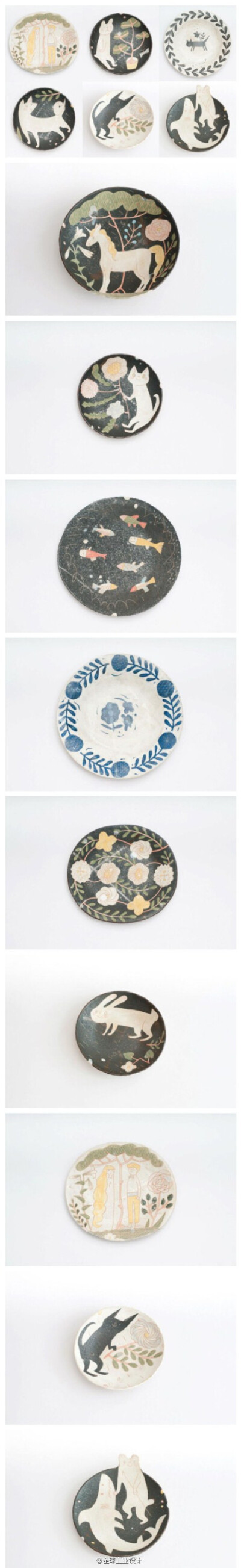 可爱温馨的瓷器设计，有没有在瞬间感动您呢？by:R日本陶艺家鹿兒島睦先生。