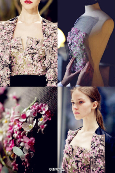 繁花似锦~方是精妙~Christian Dior haute couture SS 2013。