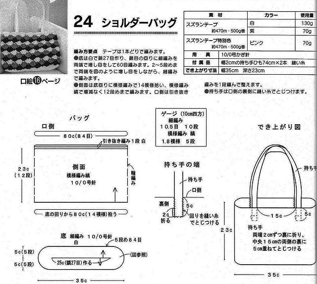 手工DIY 布艺 勾花 编织 钩针 简单包包的图解1