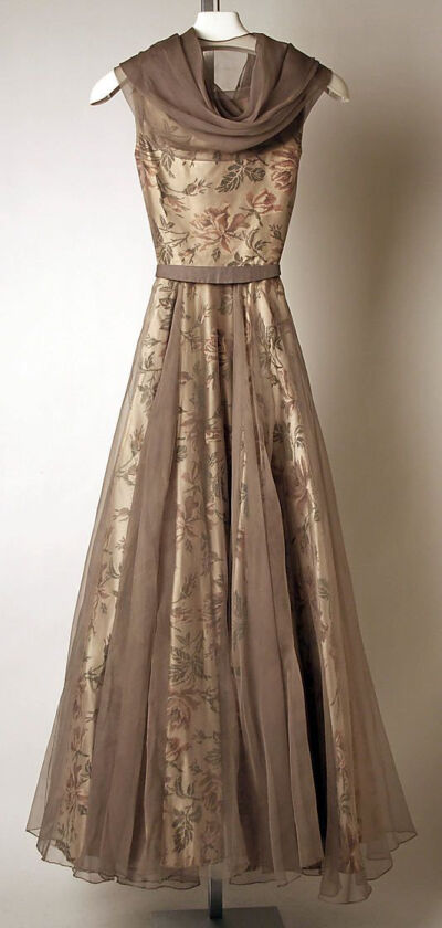 Madame Gres, silk evening dress - 1953