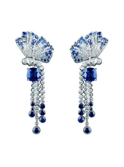 Van Cleef &amp; Arpels Papillon高级珠宝系列——Azure Papillons耳环