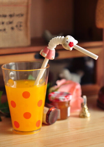 可爱立体hello kitty饮料吸管